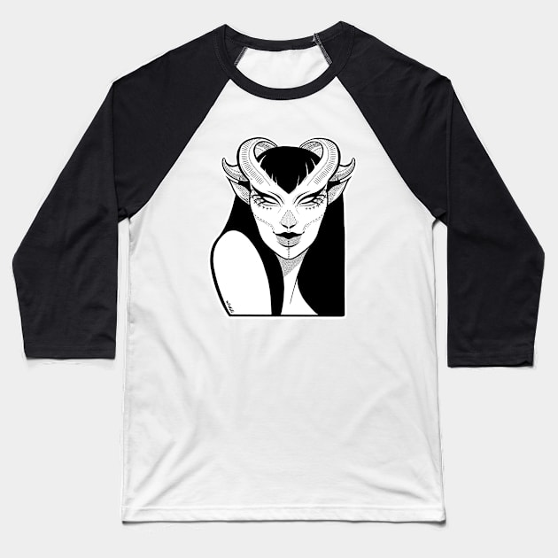 Succubus Baseball T-Shirt by witskill